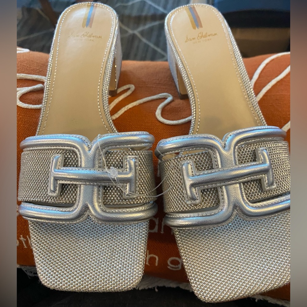 NWT Sam Edelman Women’s Waylon Block-Heel Slide Sandals - Picture 9 of 16